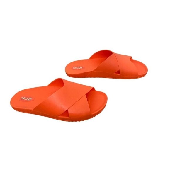 OKA b. Hot Orange Slip On - Slides, Size Medium (Women’s 9.5 to 10) - Picture 5 of 13